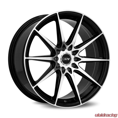 Dynamic Racing D19 Wheel 17x7.5 5x100/114.3 38 73.1 Gloss Black Machine Face - D19-177510H3873BMF